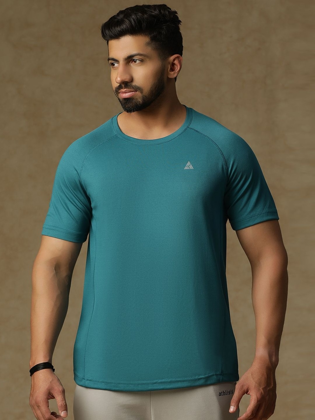 

ATHLISIS Men Dri-FIT Slim Fit T-shirt, Teal