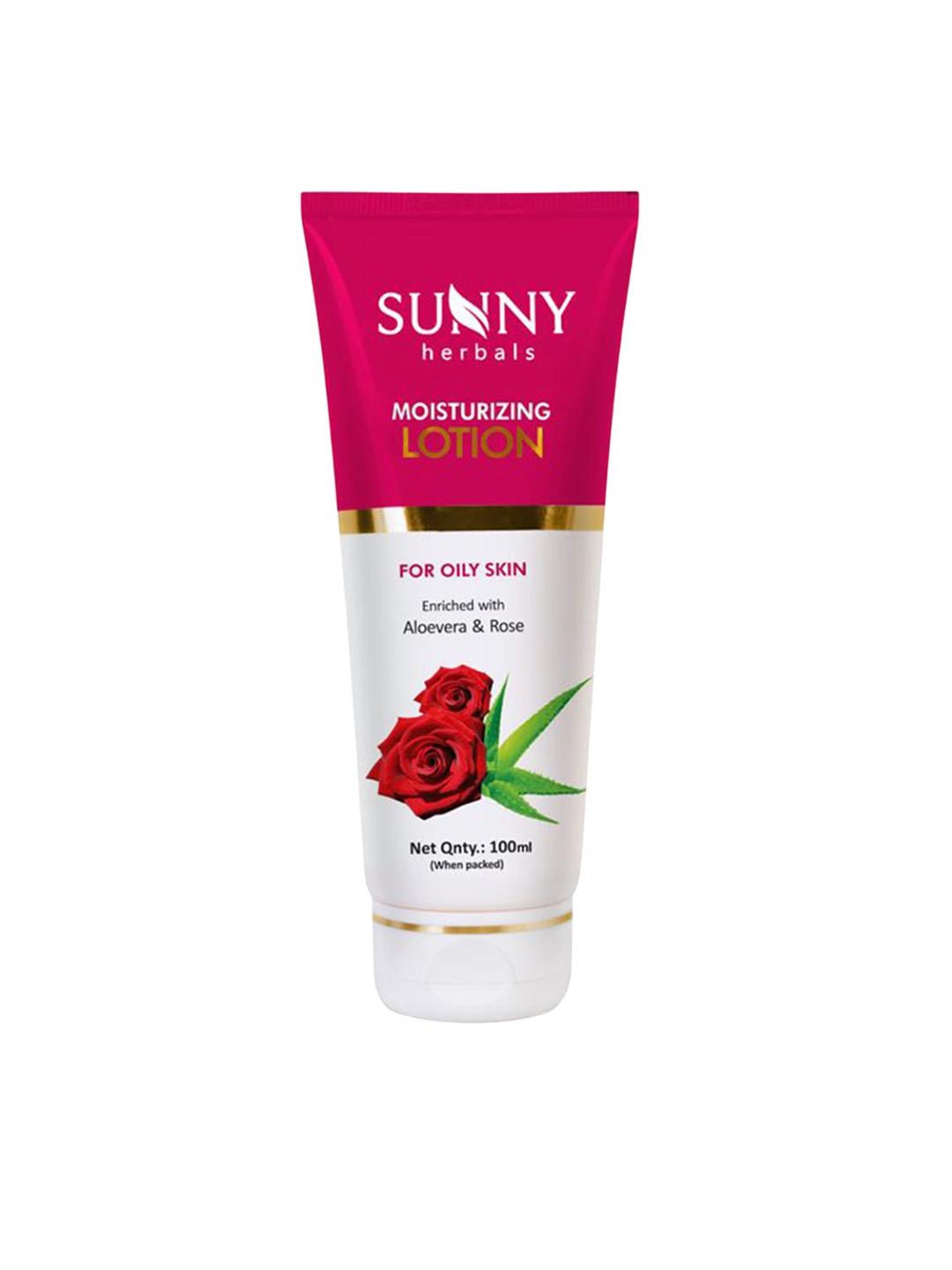 

SUNNY HERBALS Moisturizing Lotion With Aloevera & Rose- 100 ml, Off white