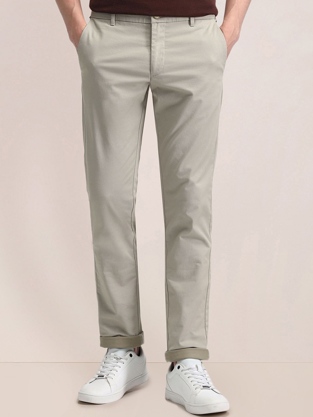 

U.S. Polo Assn. Men Slim Fit Chinos Trousers, Beige