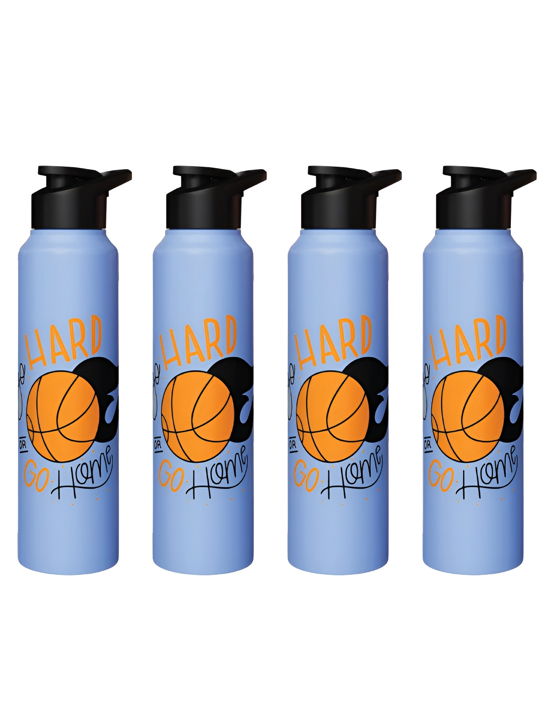 

Speedex Blue & Black 4 Pieces Typography Printed Stainless Steel Water Bottle 1 L