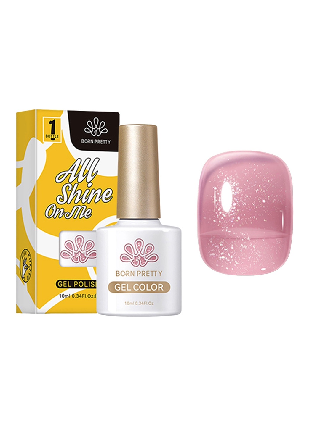 

BORN PRETTY Long Wearing Gel Nail Polish - 10 ml - JN56, Pink