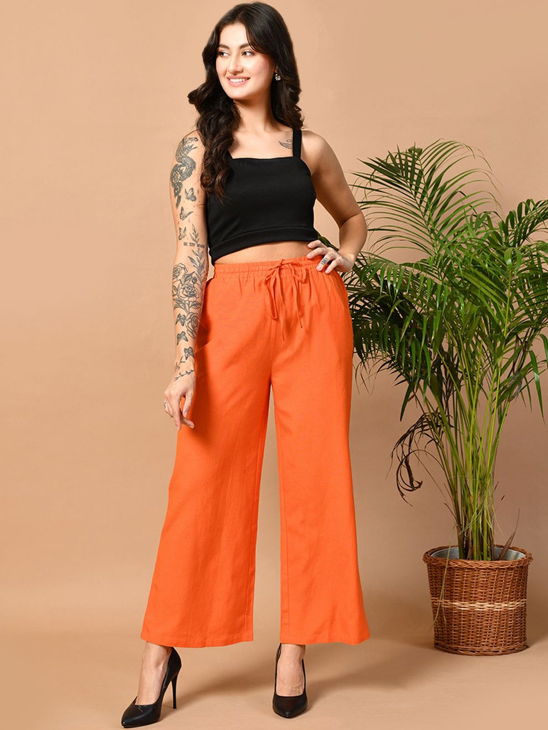 

all about you Women Trousers, Orange