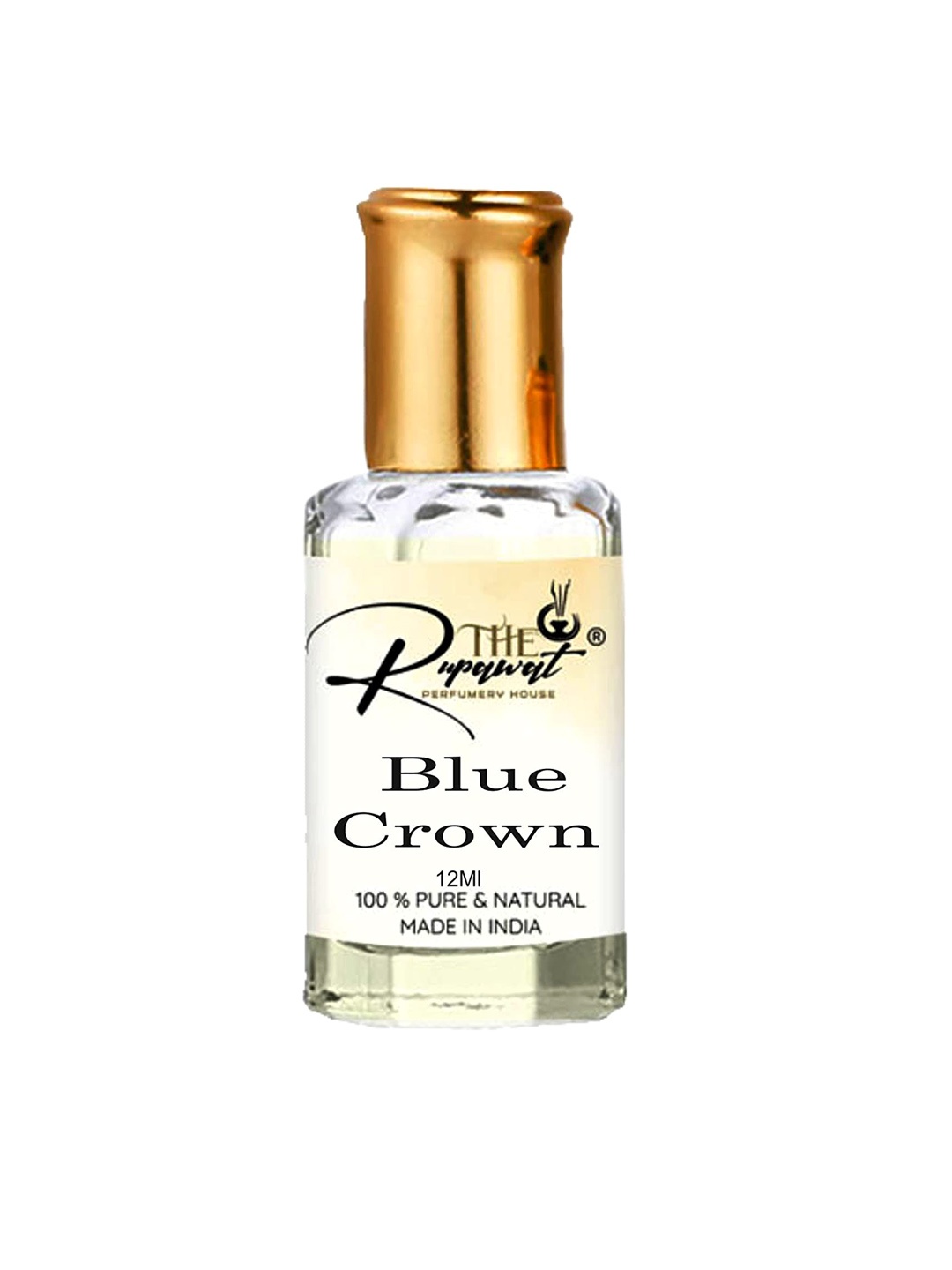

THE RUPAWAT Perfumery House Blue Crown 100% Natural & Pure Alcohol Free Attar- 12 ml, Transparent