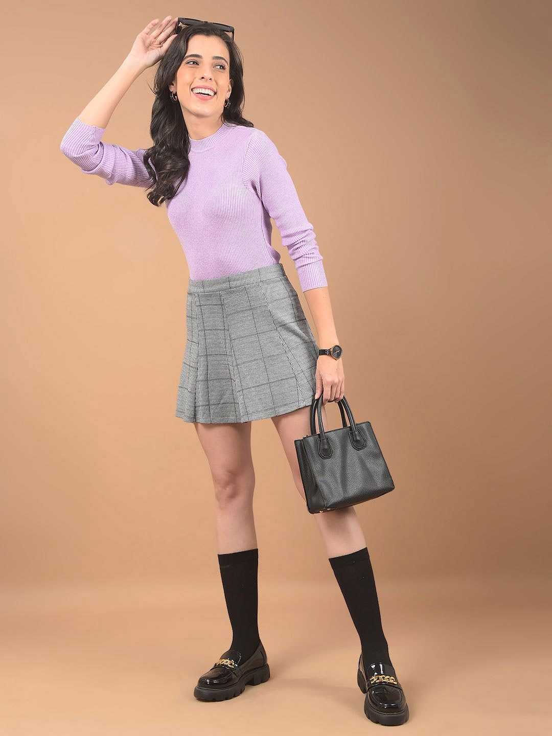 

Crimsoune Club Women Striped Pullover, Purple