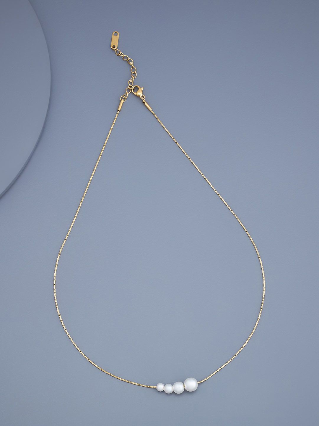 

Kushal's Fashion Jewellery Copper Gold-Plated Necklace, White