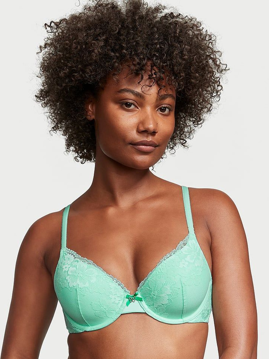 

Victoria's Secret Floral Bra Full Coverage Underwired Lightly Padded, Green