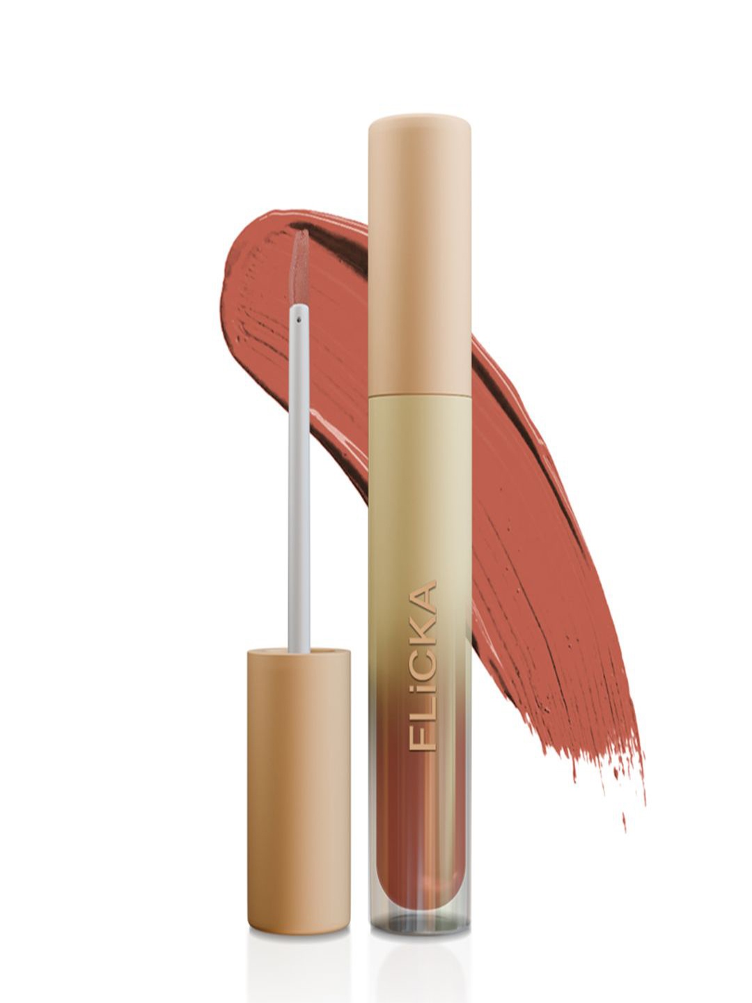 

FLiCKA R U Ready Vitamin E Long Lasting Matte Liquid Lipstick- 5 ml - Oatmeal 06, Brown