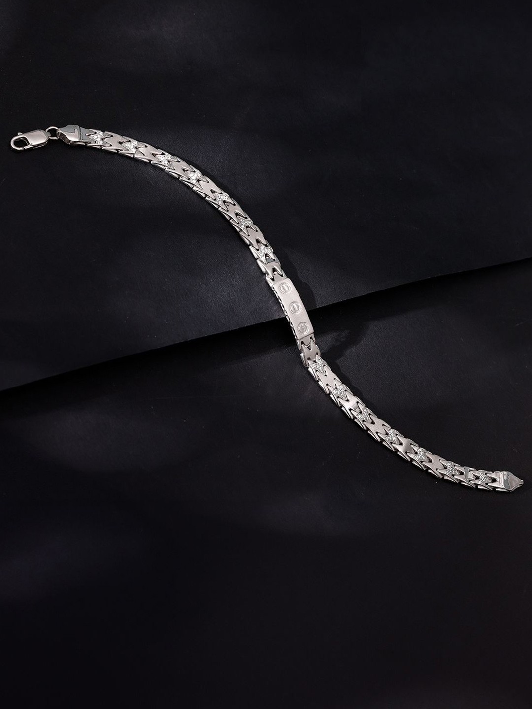 

GIVA Men Sterling Silver Rhodium-Plated Wraparound Bracelet