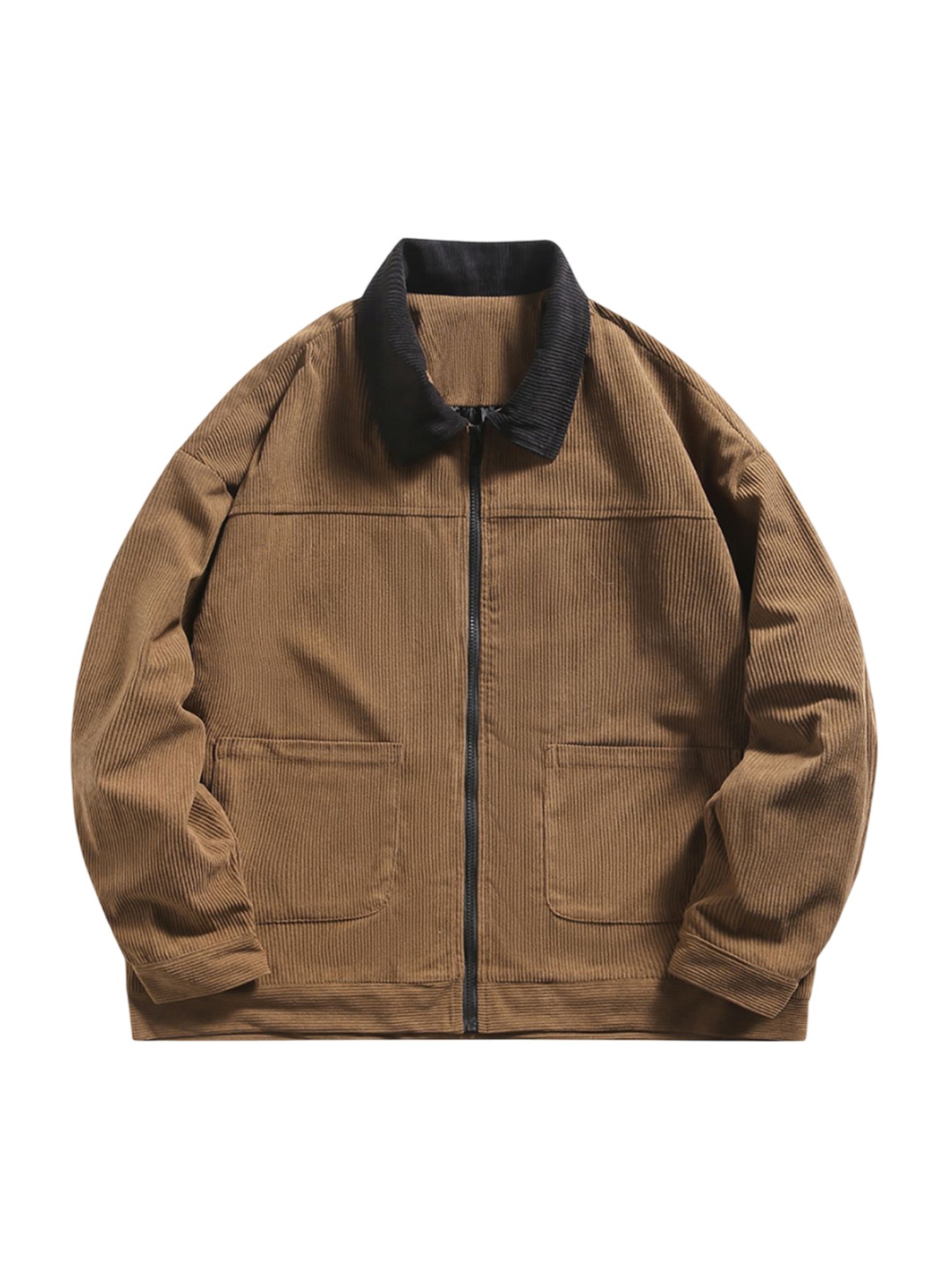 

StyleCast x Revolte Men Lightweight Open Front Jacket, Coffee brown