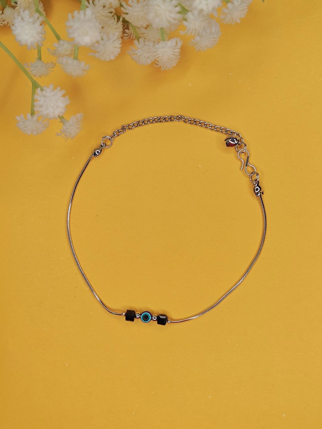 

NVR Silver-Plated Artificial Beads Anklet