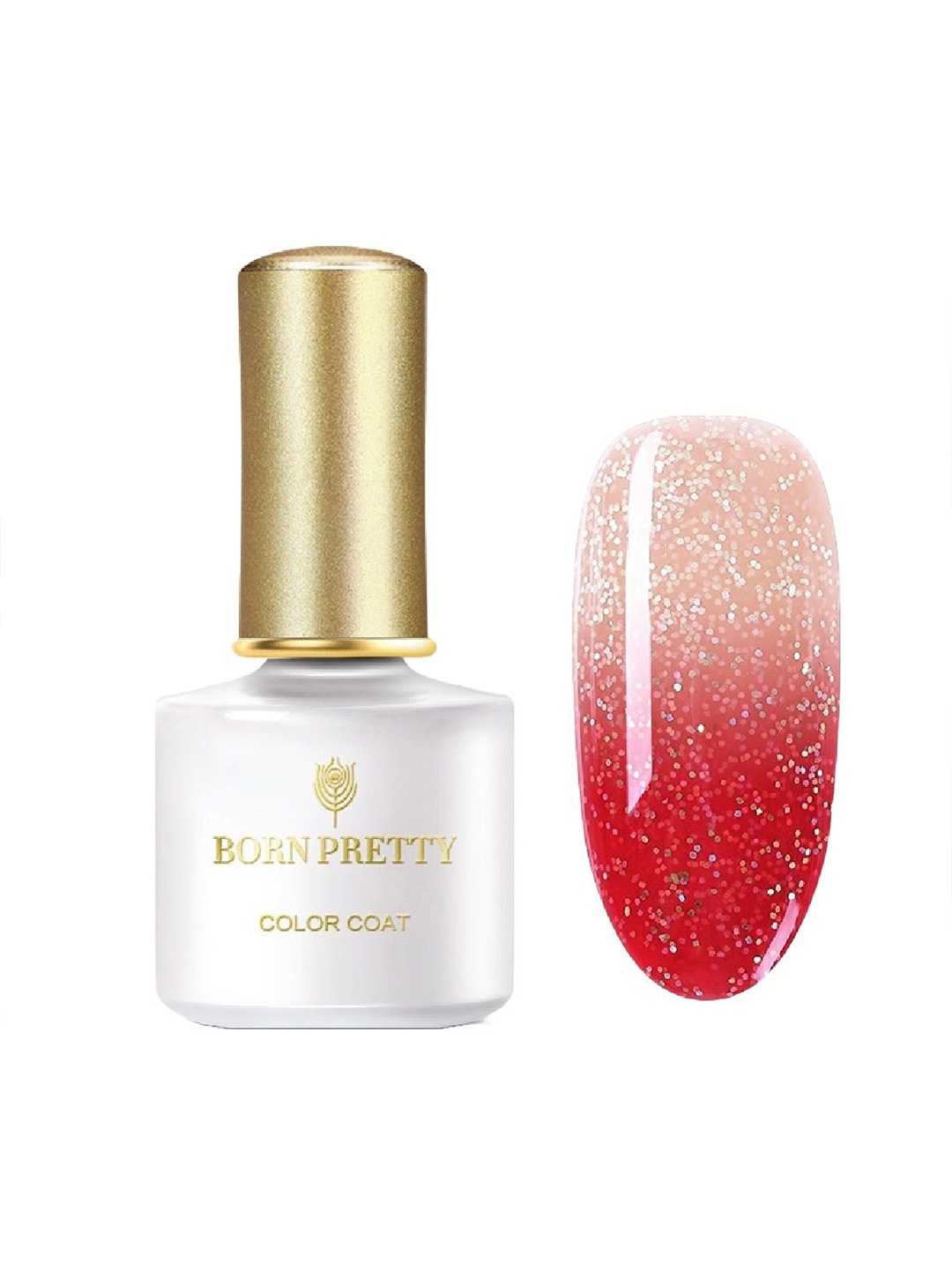 

BORN PRETTY Color Coat Color Changing Gel Nail Polish - 6 ml - TG13, Red