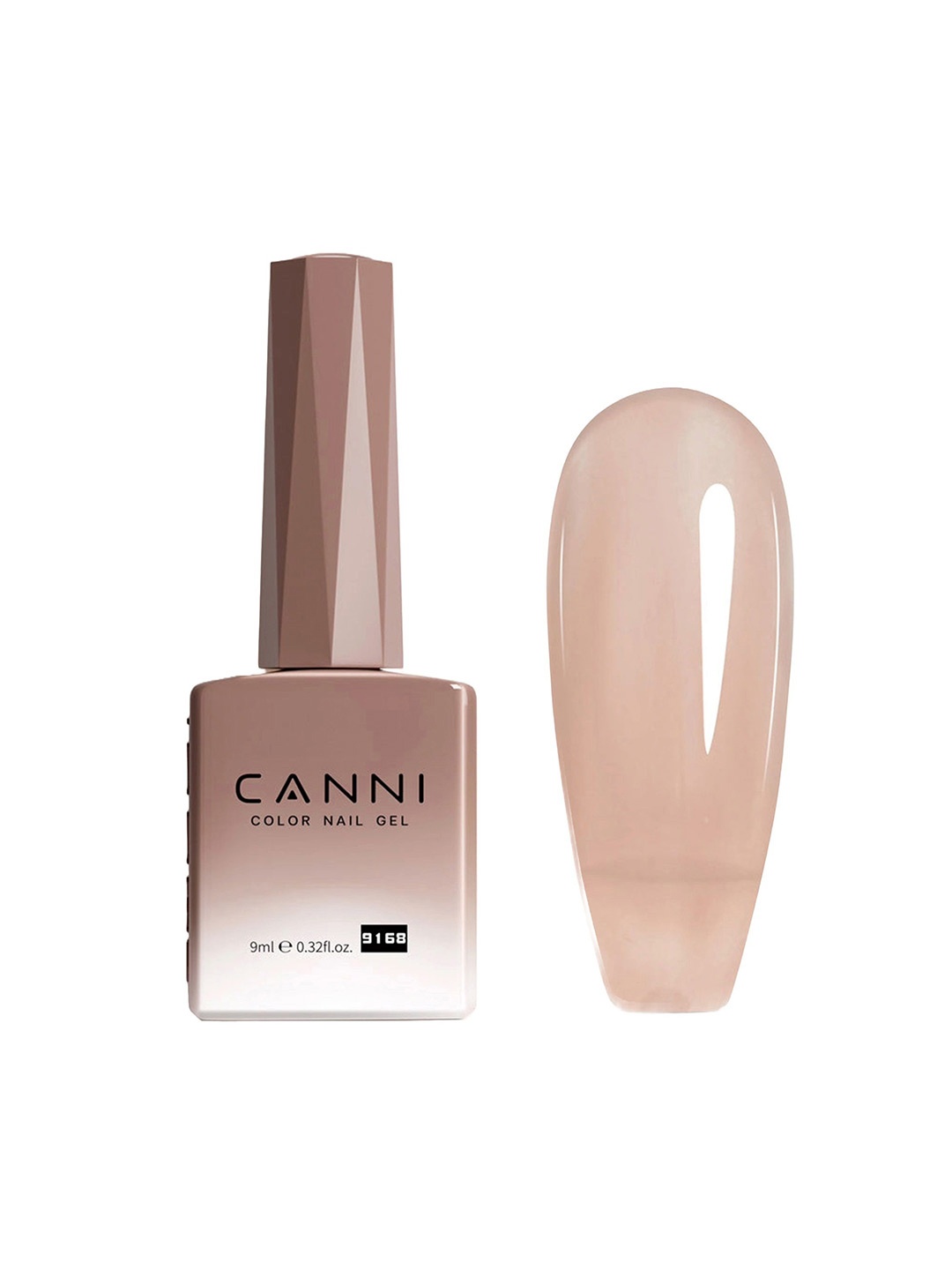 

CANNI Hema Free UV Jelly Color Gel Nail Polish - 9 ml - 9168, Brown
