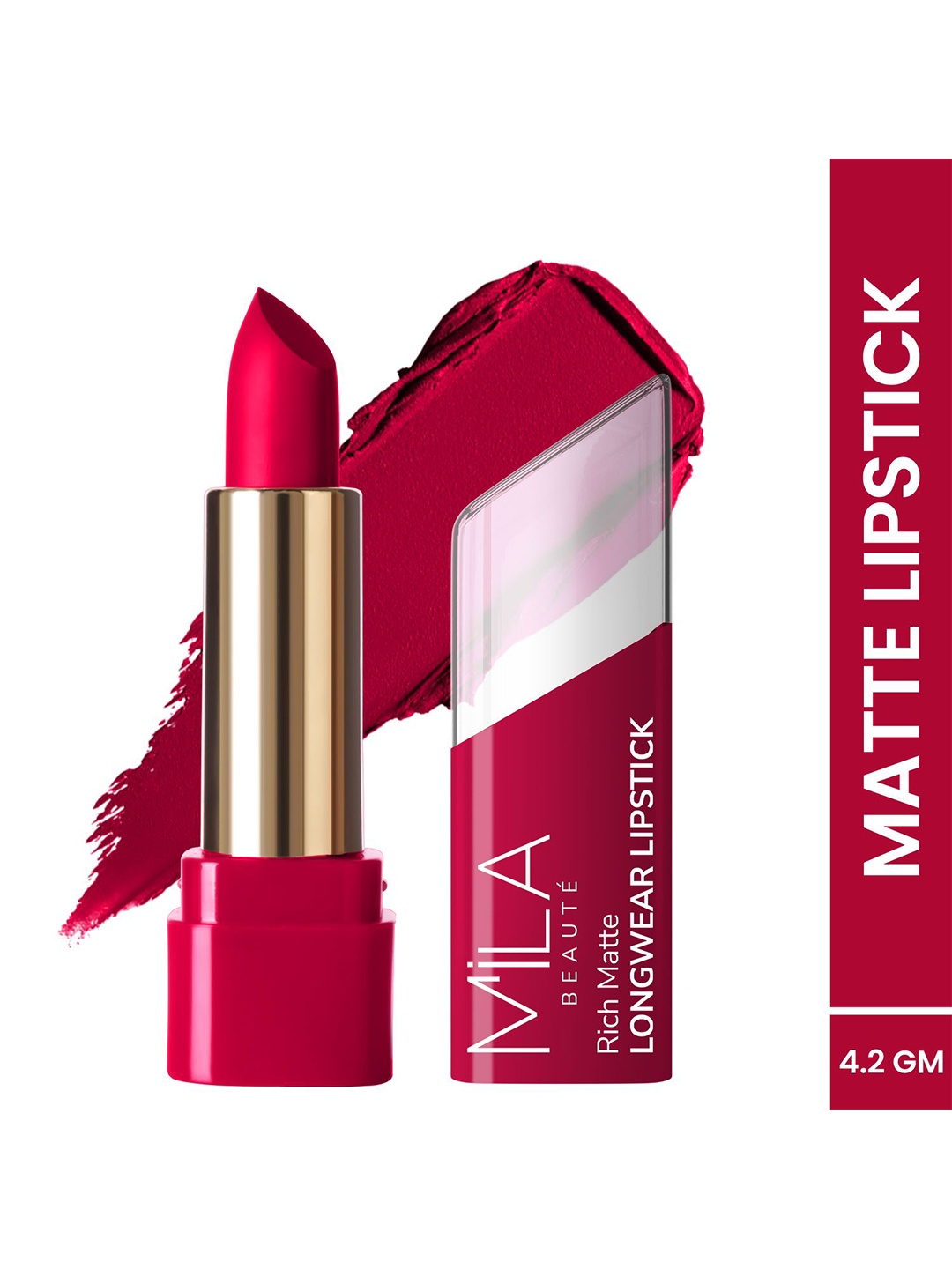 

MILA BEAUTE Rich Matte Longwear Bullet Lipstick - 4.2 g - Shekh Hasina - 603, Red