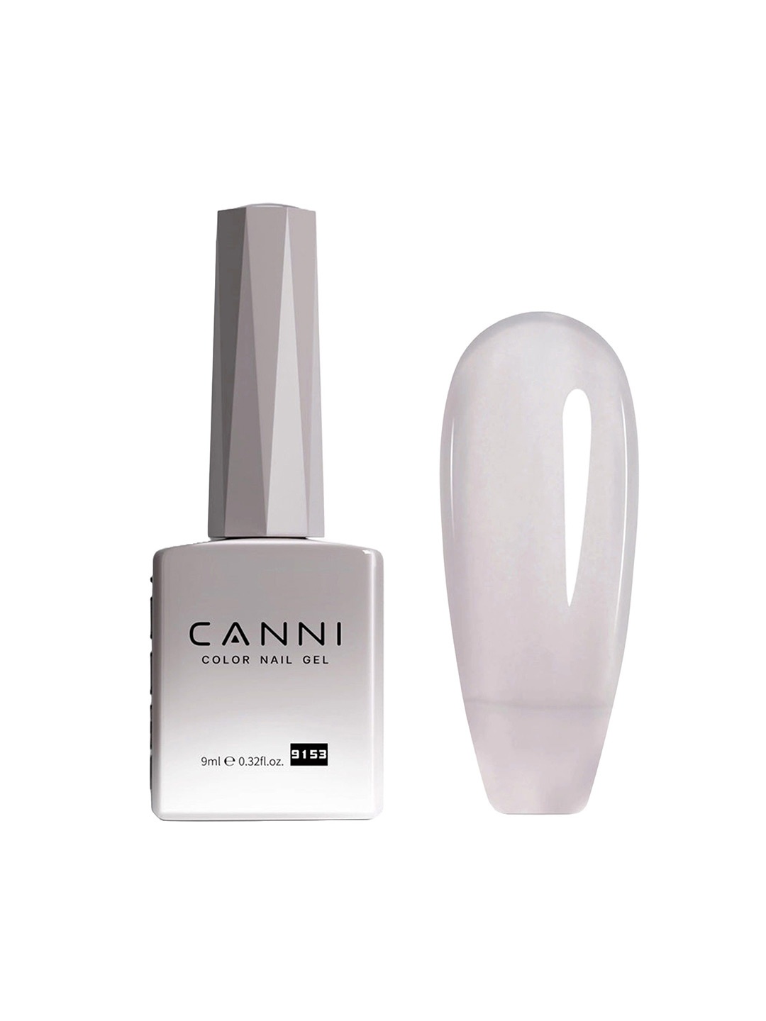 

CANNI Hema Free UV Jelly Color Gel Nail Polish - 9 ml - 9153, Grey