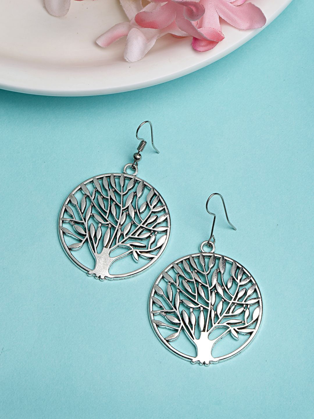 

NVR Contemporary Drop Earrings, Silver