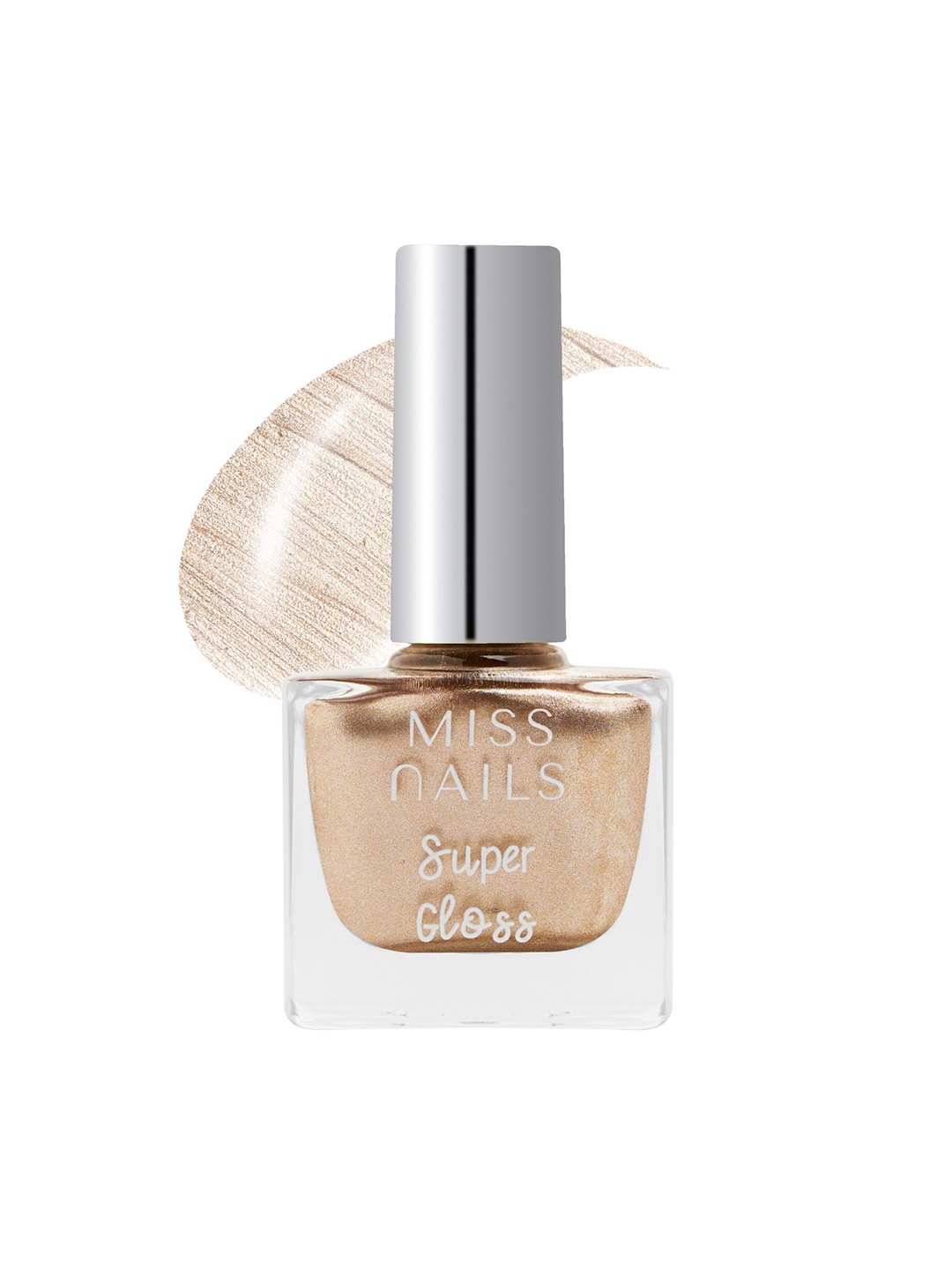 

MISS NAILS Super Gloss Nail Paint - 10 ml - SG07, Gold