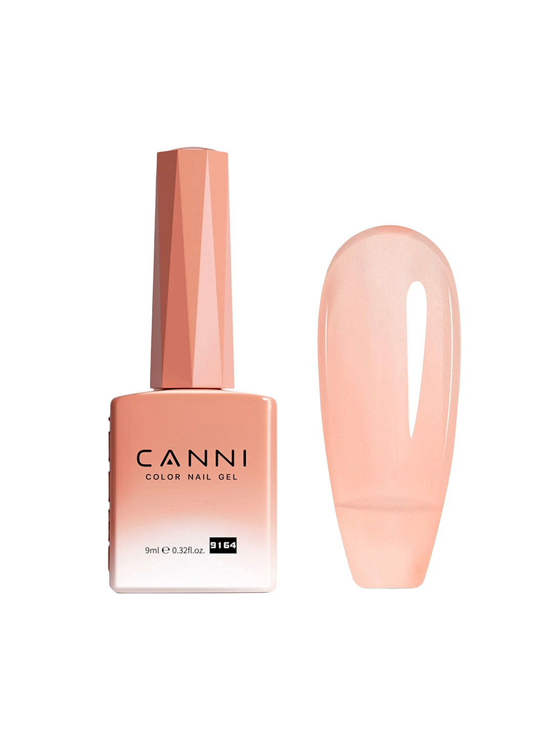 

CANNI Hema Free UV Jelly Color Gel Nail Polish - 9 ml - 9164, Orange
