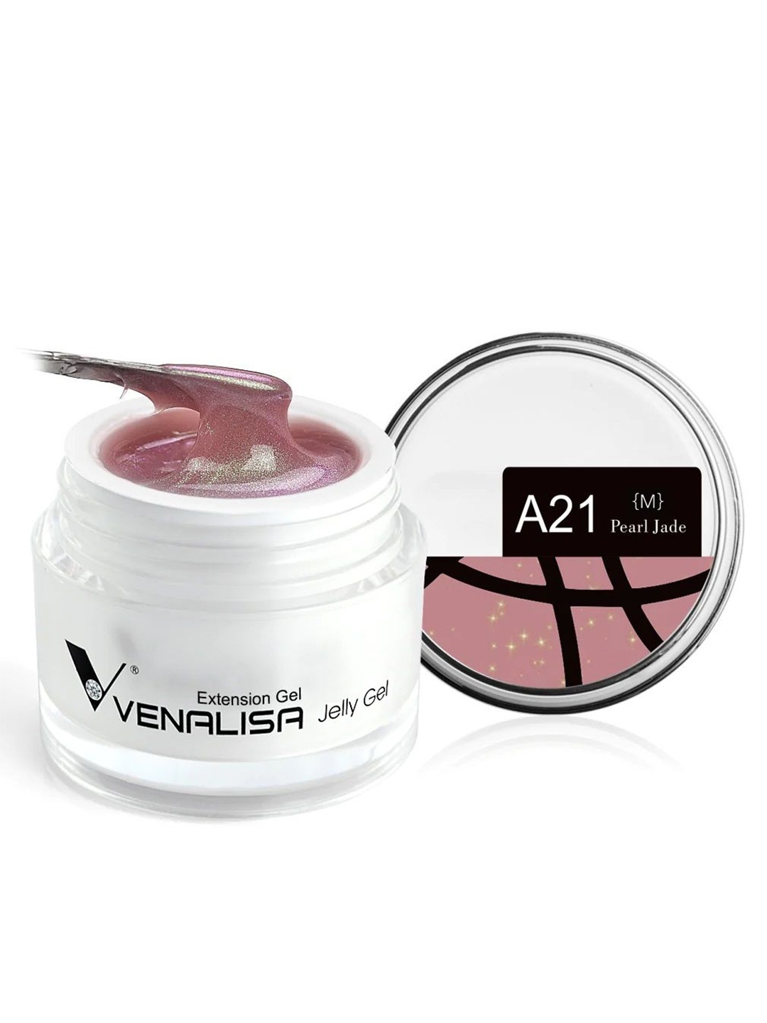 

VENALISA UV Sculpture Nail Extension Hard Jelly Builder Gel - 30 ml -Pearl Jade A21 (M), Pink