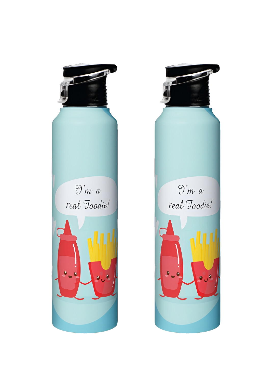 

Speedex Green & White 2 Pieces Typography Printed Stainless Steel Water Bottle 1 L