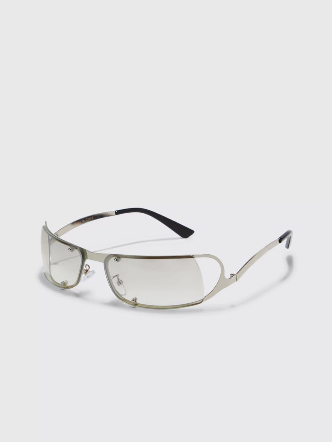 

Project Shades Unisex Oversized Sunglasses with UV Protected Lens, Silver