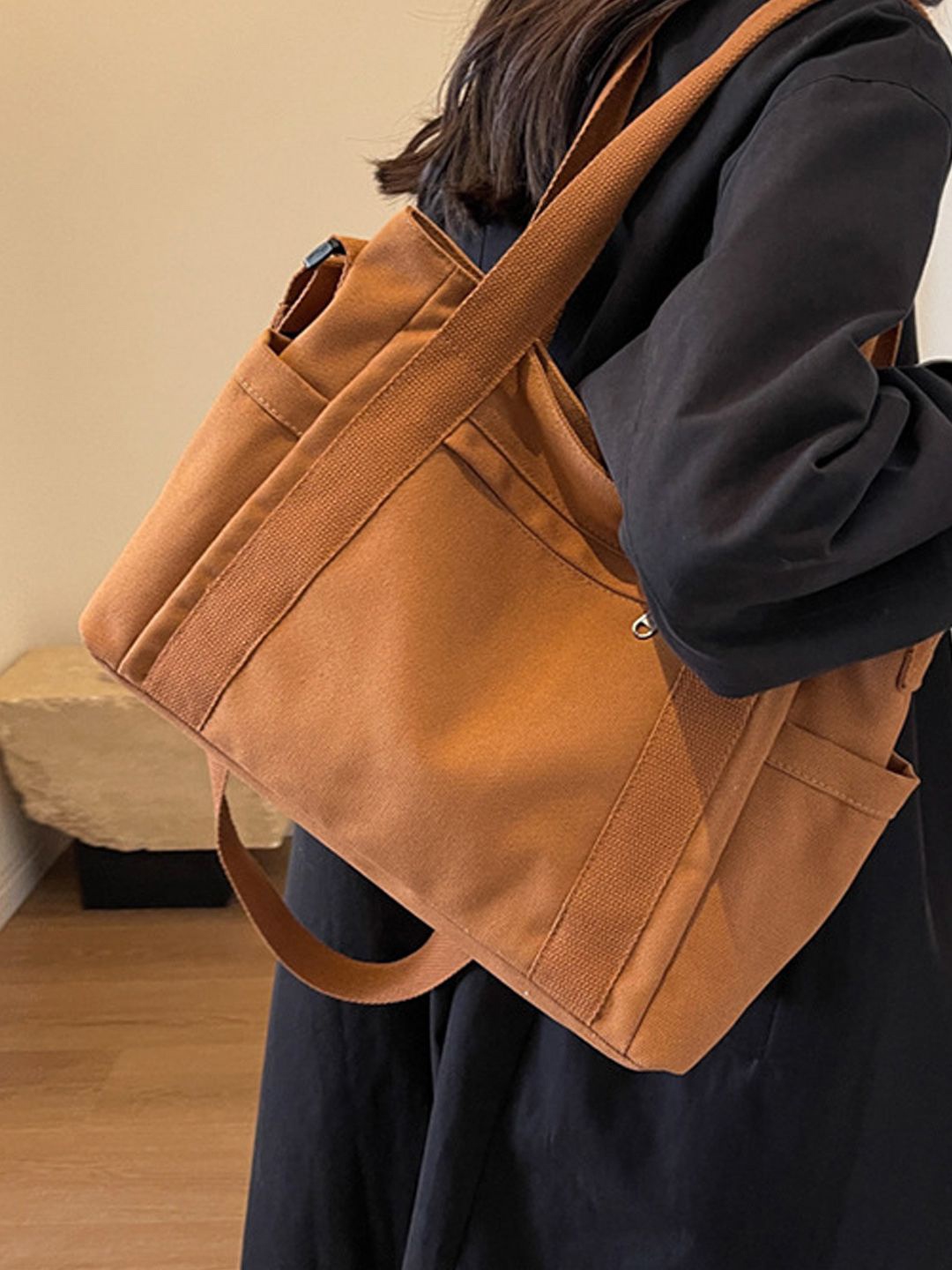 

StyleCast Brown Structured Shoulder Bag