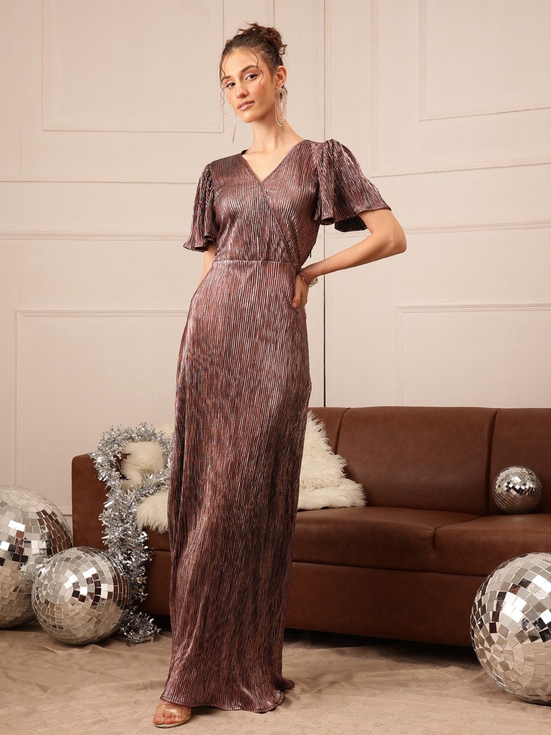 

The Roadster Lifestyle Co. Ribbed Maxi Dress, Gold