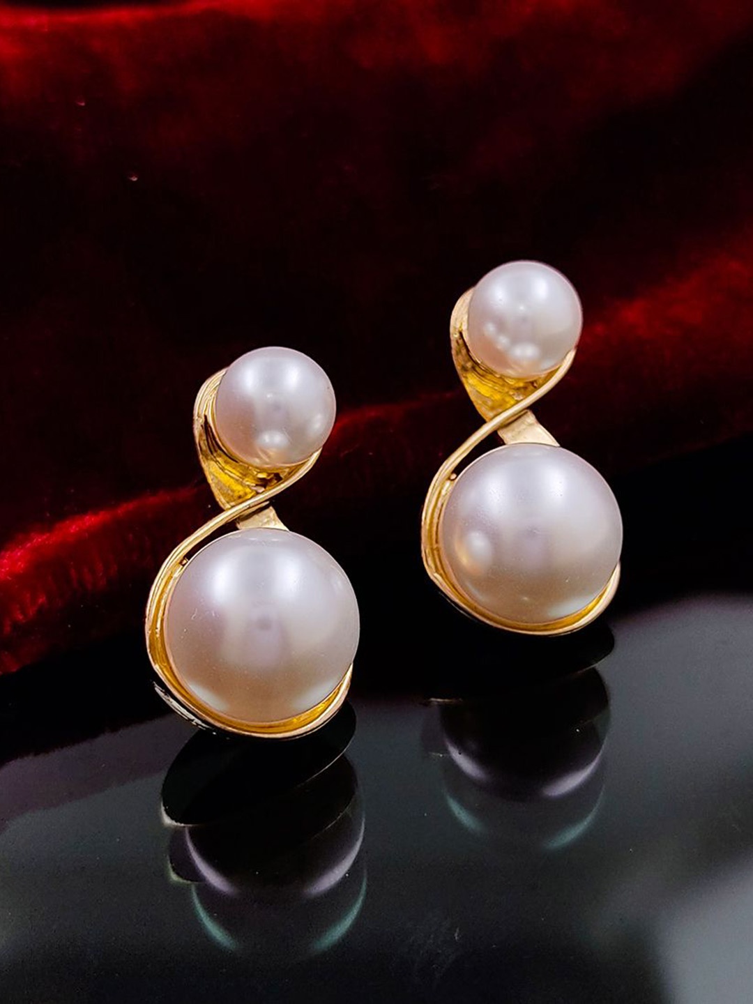 

Saizen Contemporary Drop Earrings, Gold