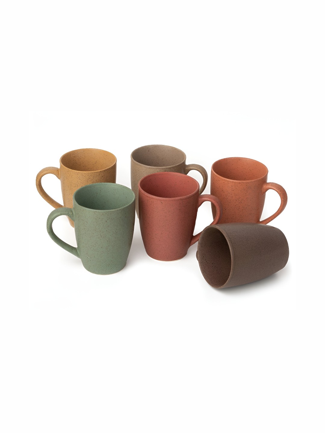 

BODHI HOUSE Multicoloured Solid Ceramic Matte Cups Set of Cups and Mugs, Multi