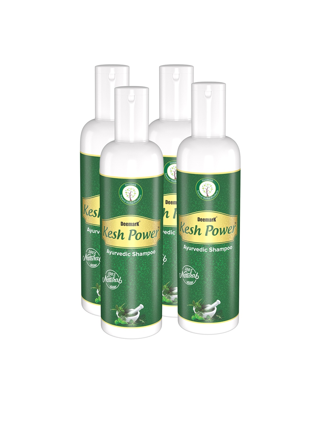 

DEEMARK Set Of 4 Kesh Power Ayurvedic Shampoo With Shikakai - 100 ml Each, White