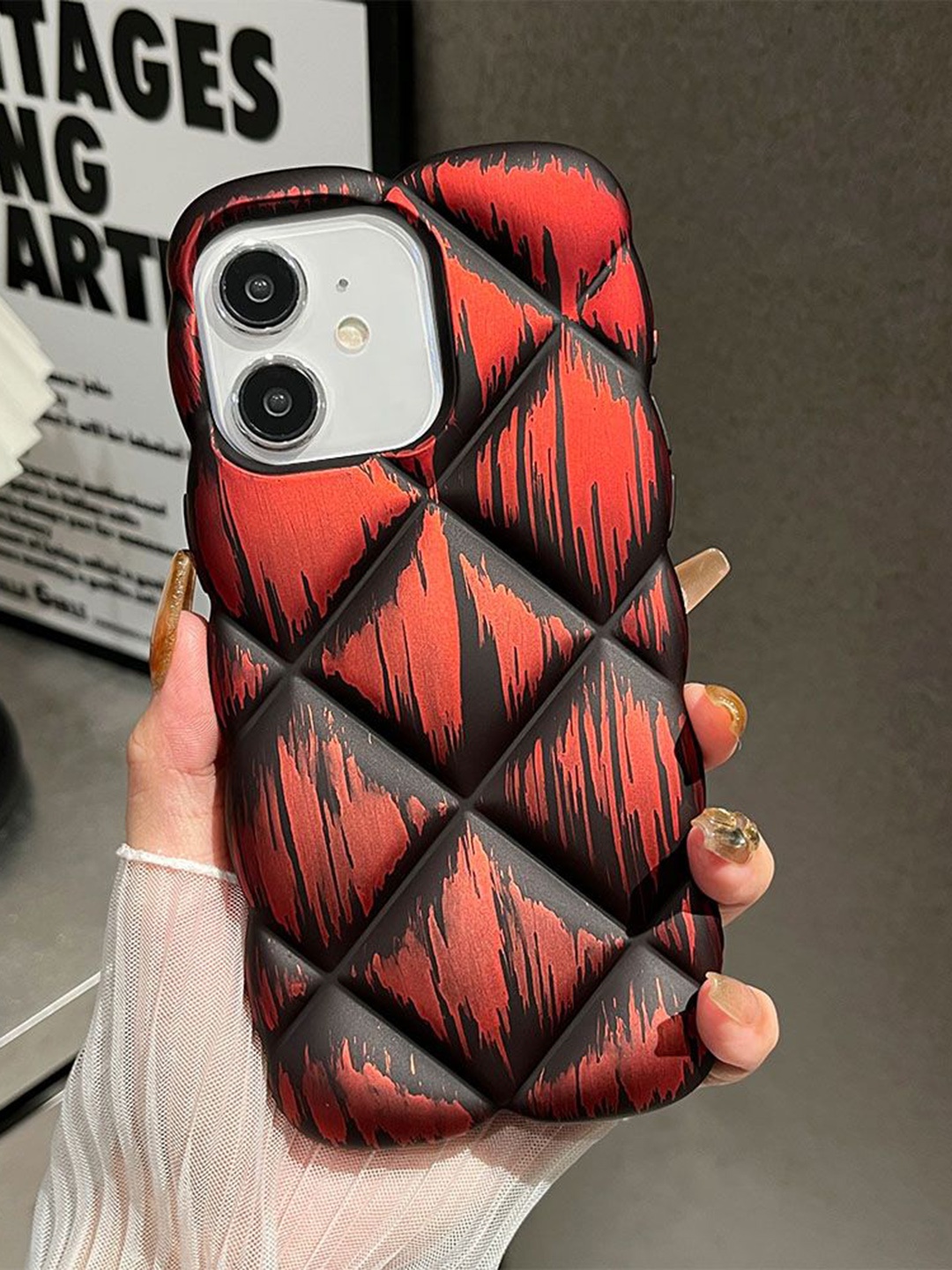 

Luxury Kase Solid Printed iPhone 11 Back Case Mobile Accessories, Red