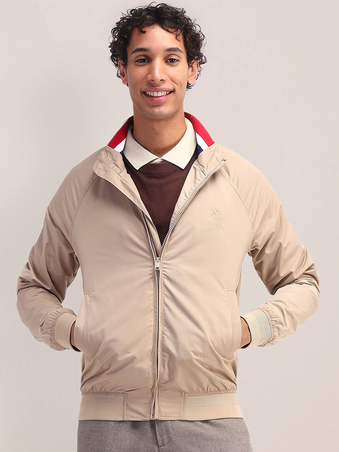 

U.S. Polo Assn. Men Longline Quilted Jacket, Beige