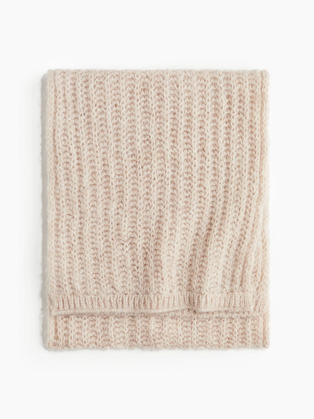 

H&M Women Rib-Knit Scarf, Beige