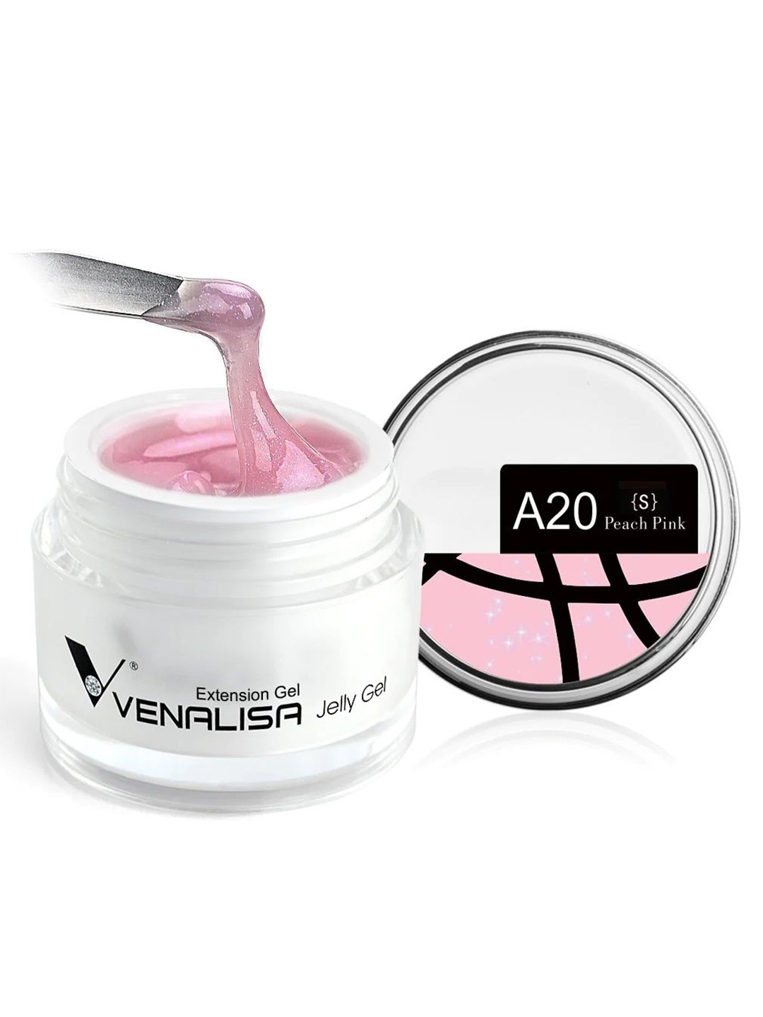 

VENALISA UV Sculpture Nail Extension Hard Jelly Builder Gel - 15 ml - Peach Pink A20 (S)