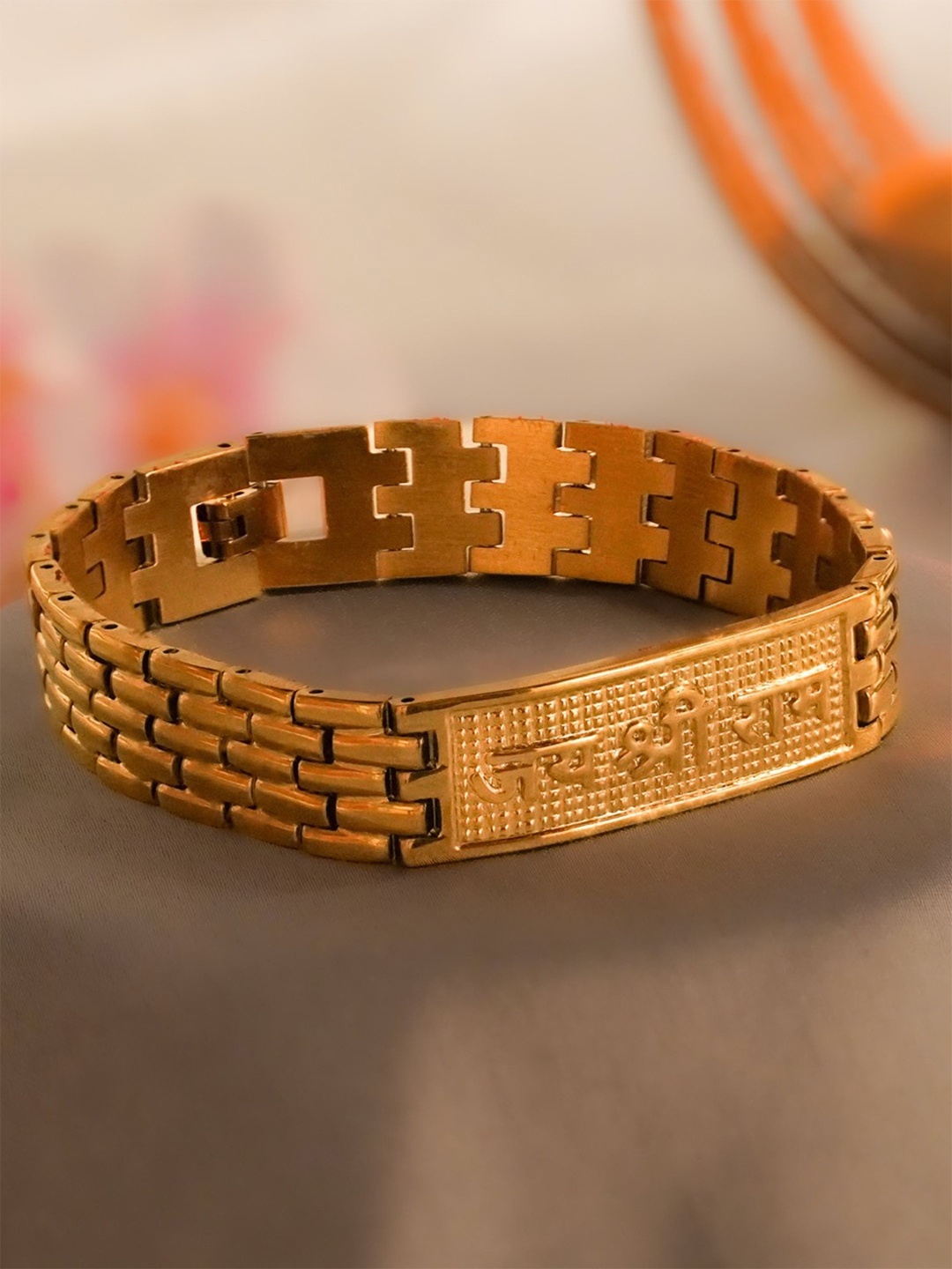 

Japam Gold Plated Jai Shree Ram Bracelet