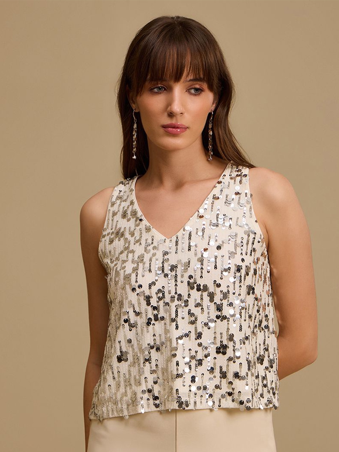 

Kazo Embellished Top, Off white