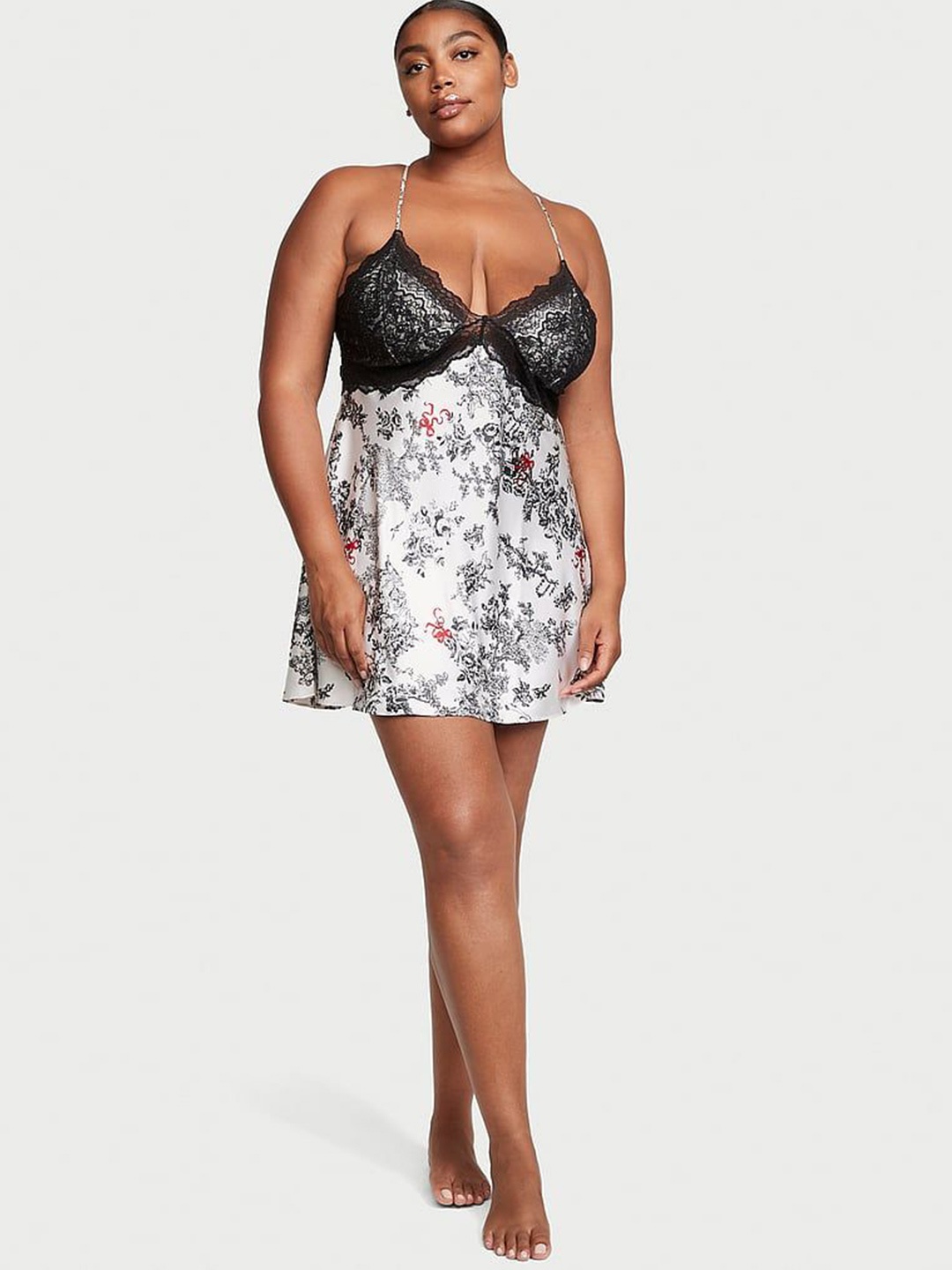 

Victoria's Secret Printed Nightdress, Black