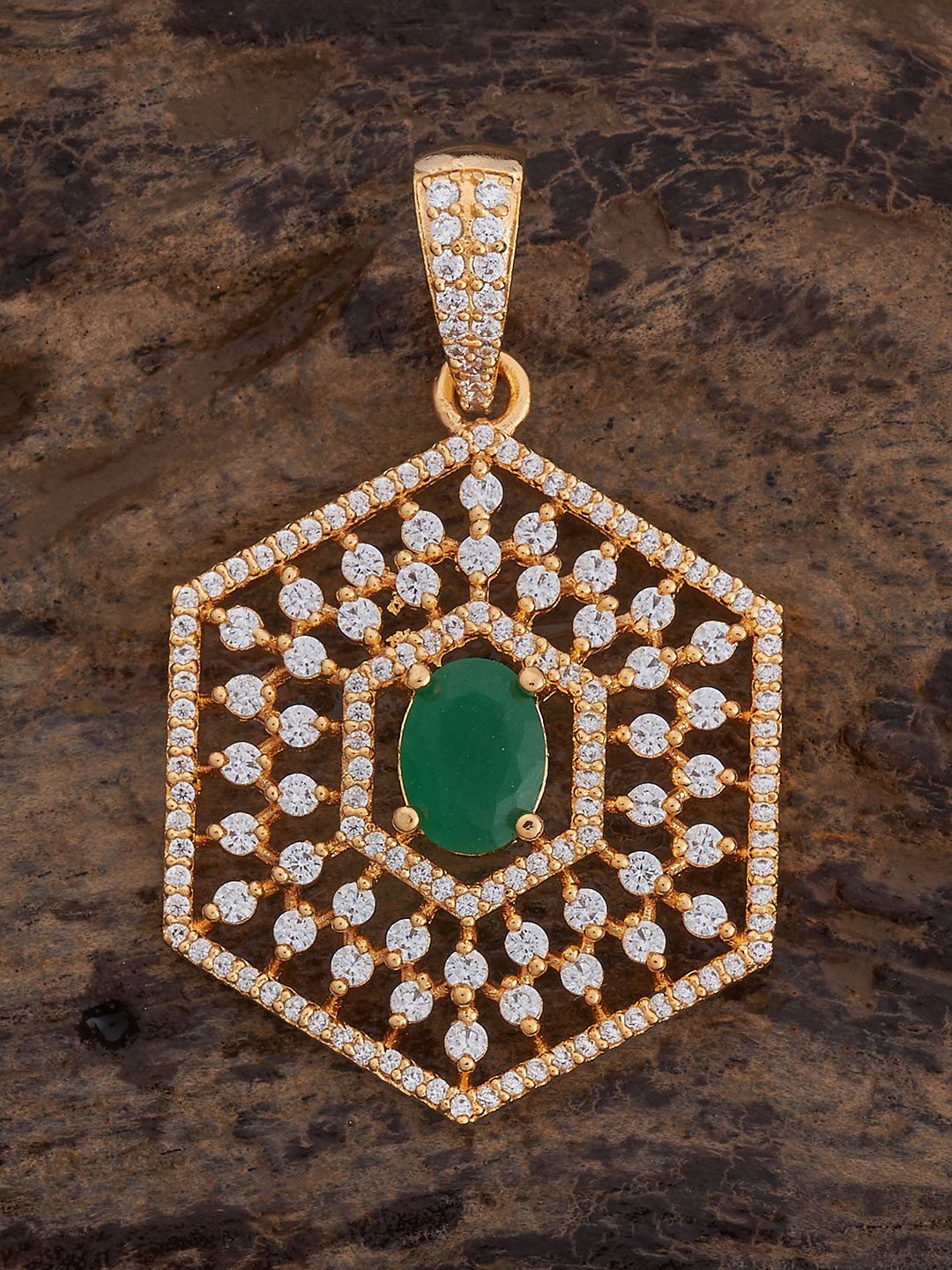 

Kushal's Fashion Jewellery Gold-Plated Geometric Pendants