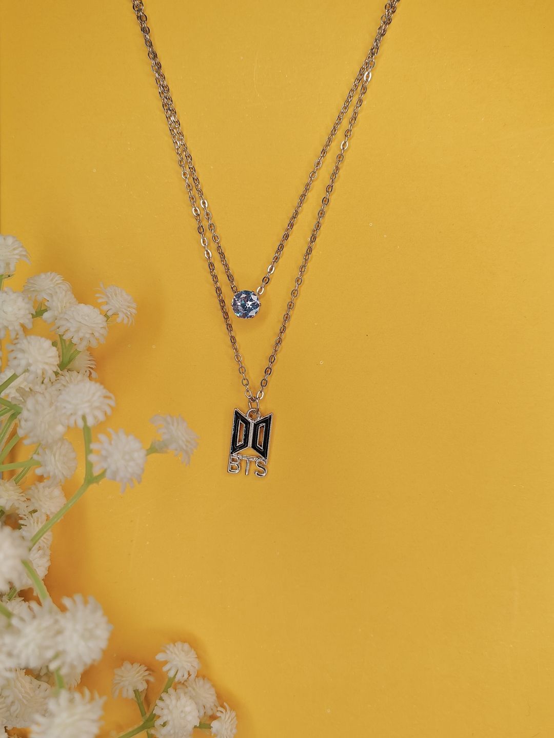 

NVR Girls Silver-Plated Layered Chain