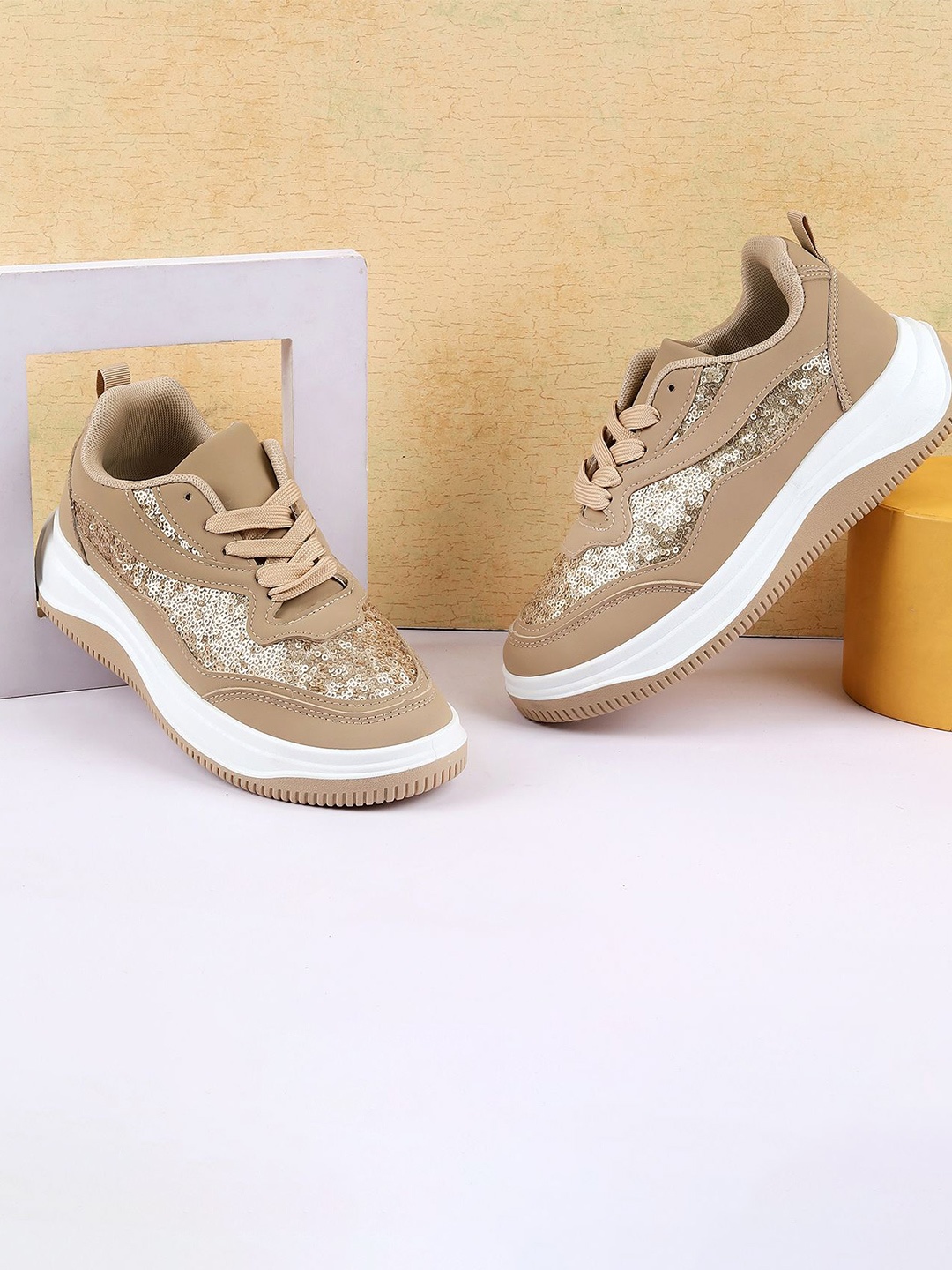 

Lazera Women Running Non-Marking Shoes, Beige