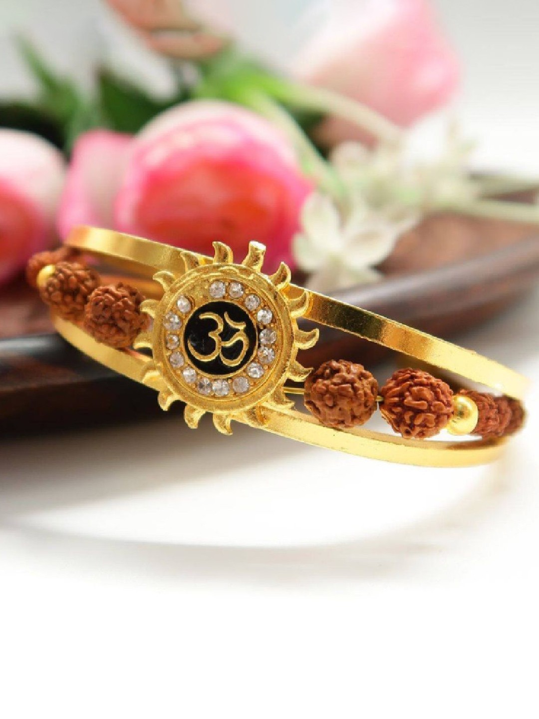 

RUHI COLLECTION Unisex Gold-Plated Cuff Bracelet