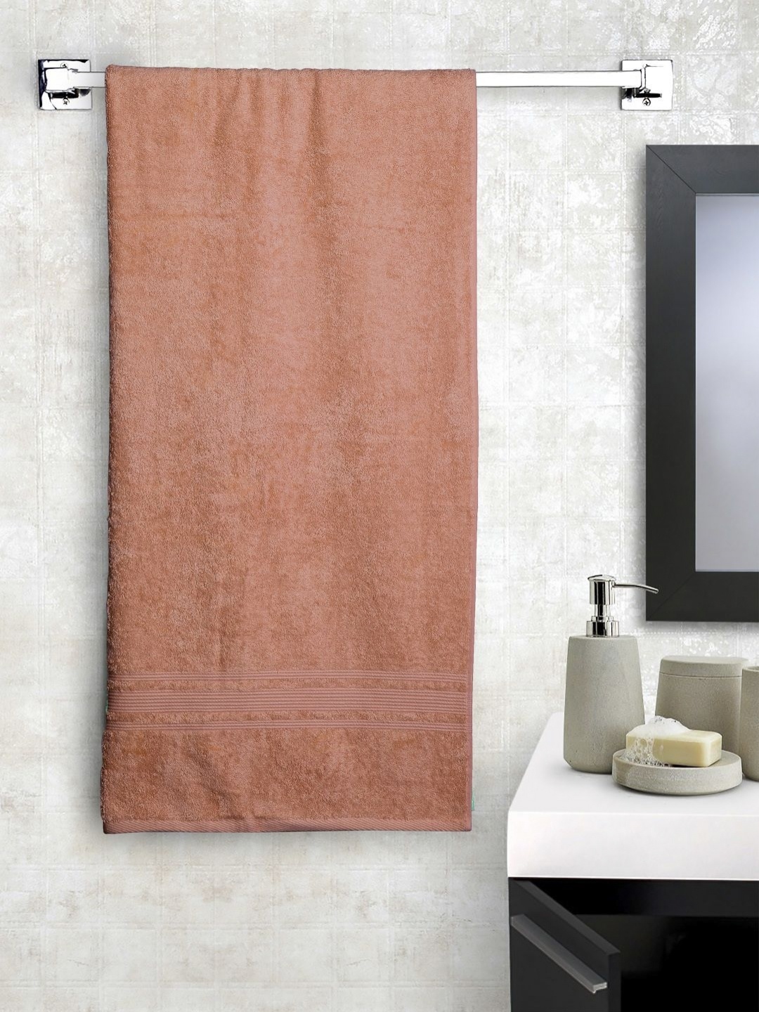 

Lushomes Beige 1 Cotton 450 GSM Bath Towel