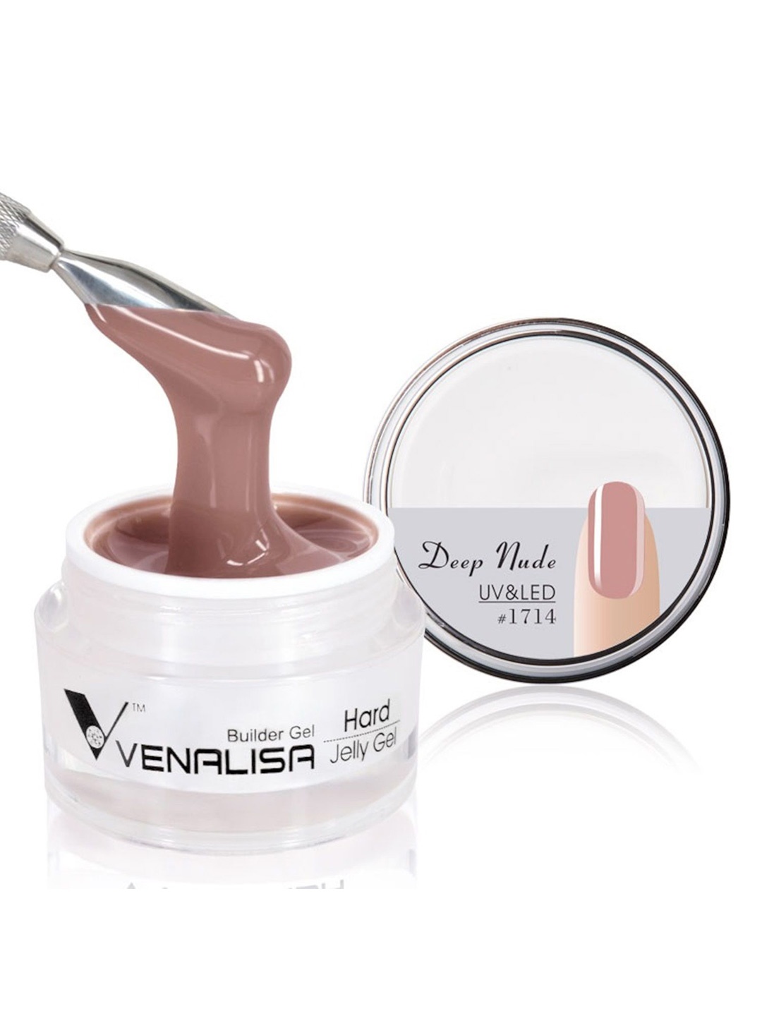 

VENALISA UV Sculpture Nail Extension Hard Jelly Builder Gel - 15 ml - Deep Nude 1714, Brown