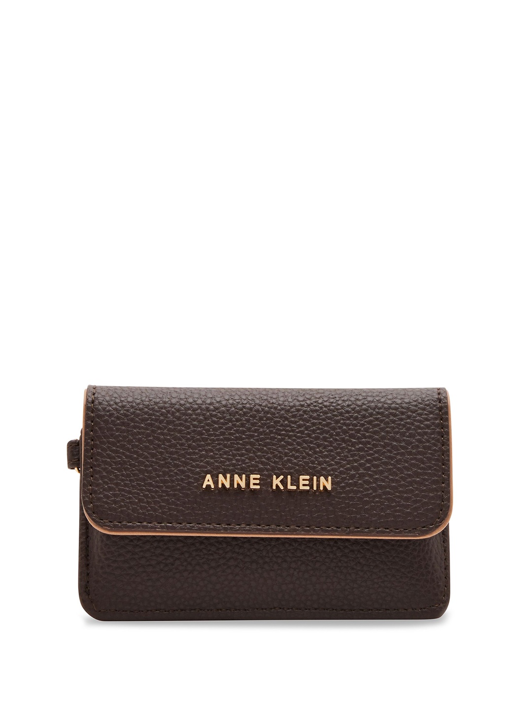 

ANNE KLEIN Textured Structured Sling Bag with Cut Work, Brown