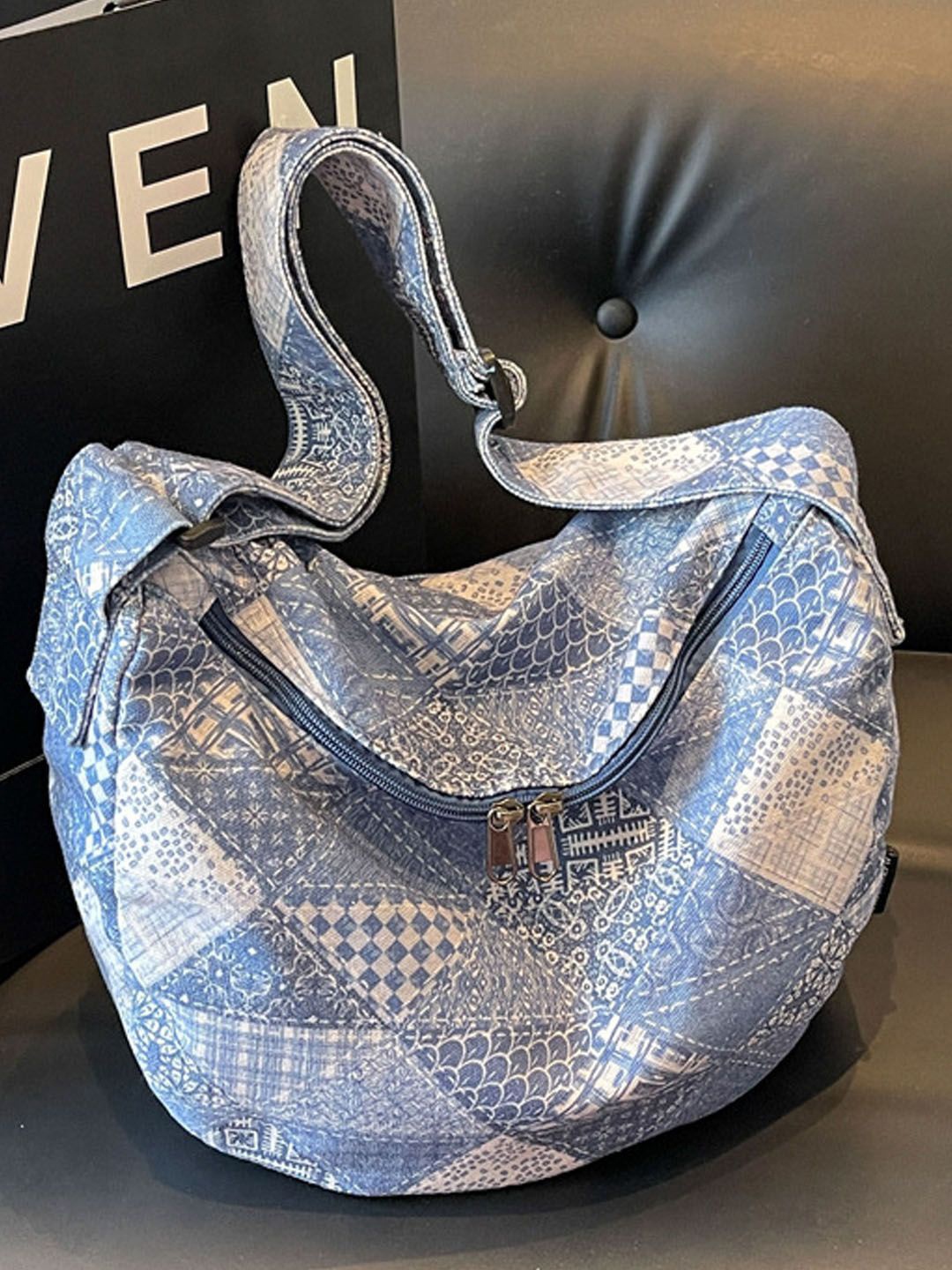 

StyleCast Checked Structured Handheld Bag with, Na