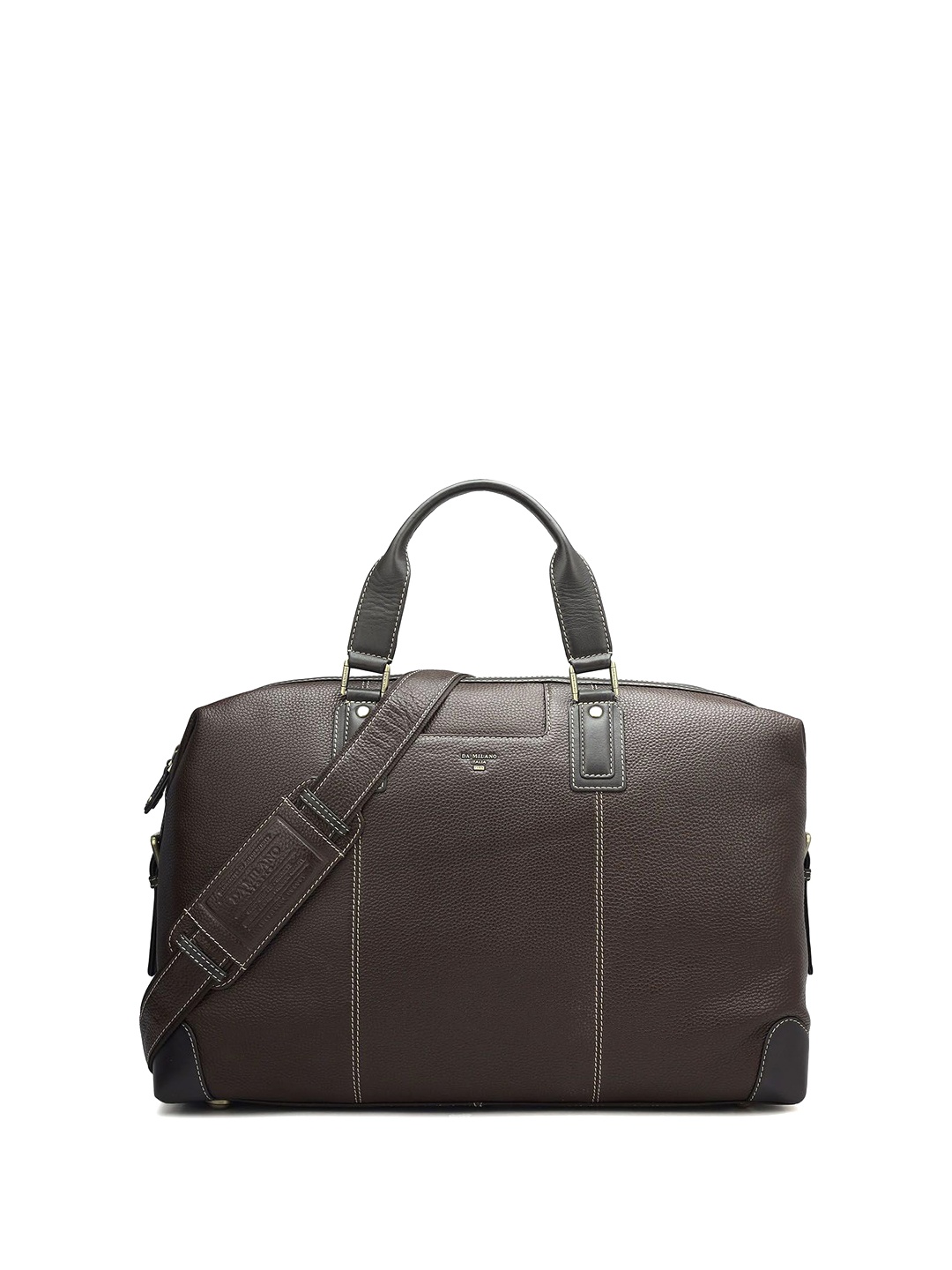 

Da Milano Textured Medium Casual Duffel Bag, Brown