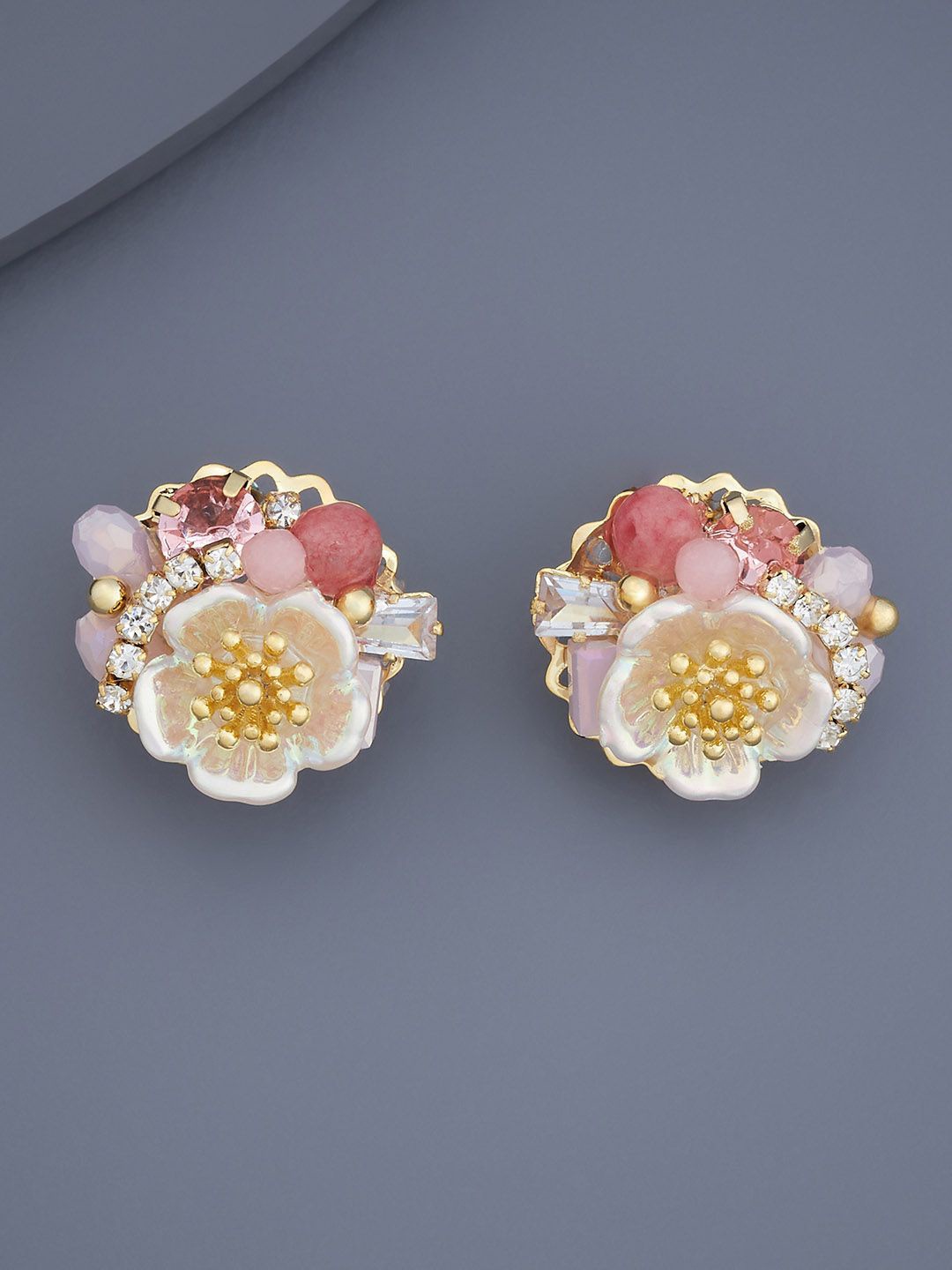 

Kushal's Fashion Jewellery Classic Studs Earrings, Pink