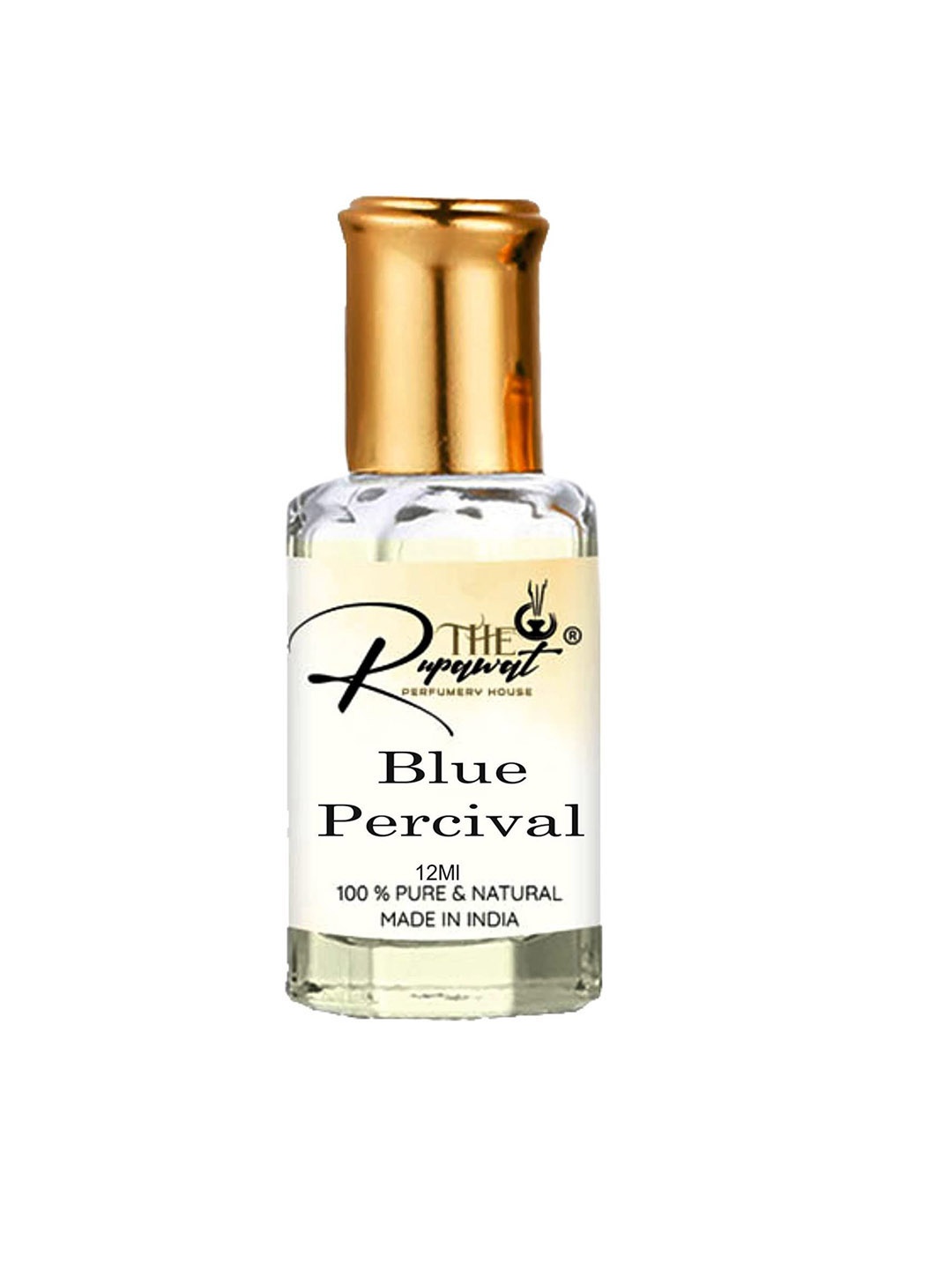 

THE RUPAWAT Perfumery House Blue Percival 100% Natural & Pure Alcohol Free Attar - 12 ml, Transparent