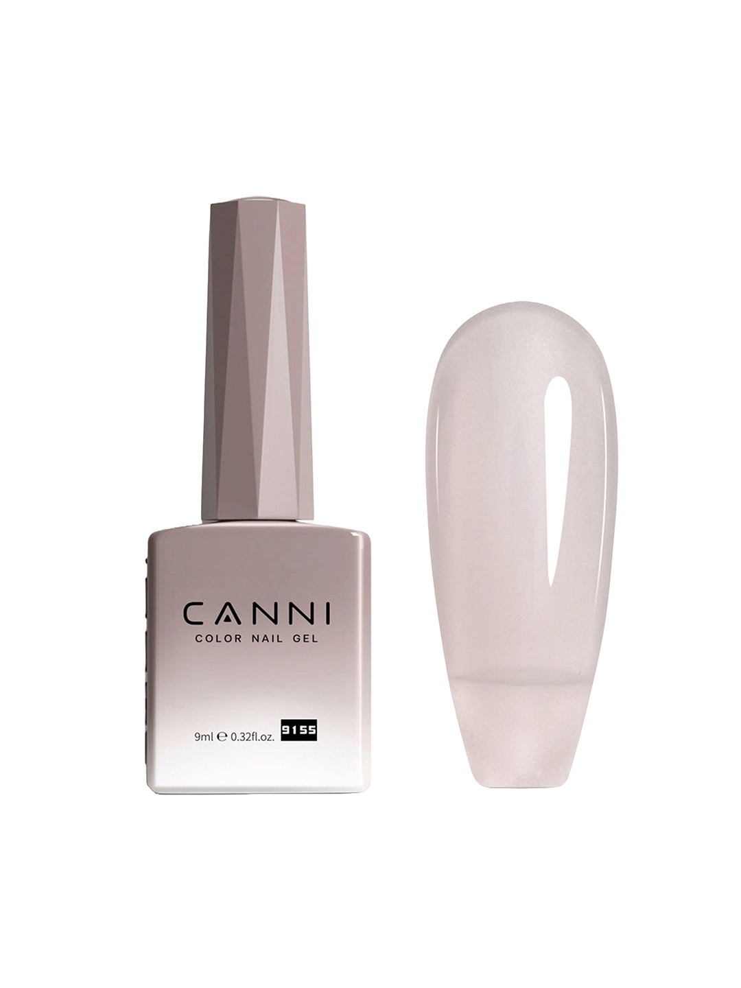 

CANNI Hema Free UV Jelly Color Gel Nail Polish - 9 ml - 9155, Grey