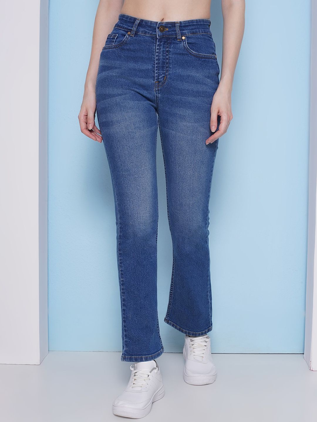 

PUELLA Women Bootcut High-Rise Stretchable Jeans, Blue