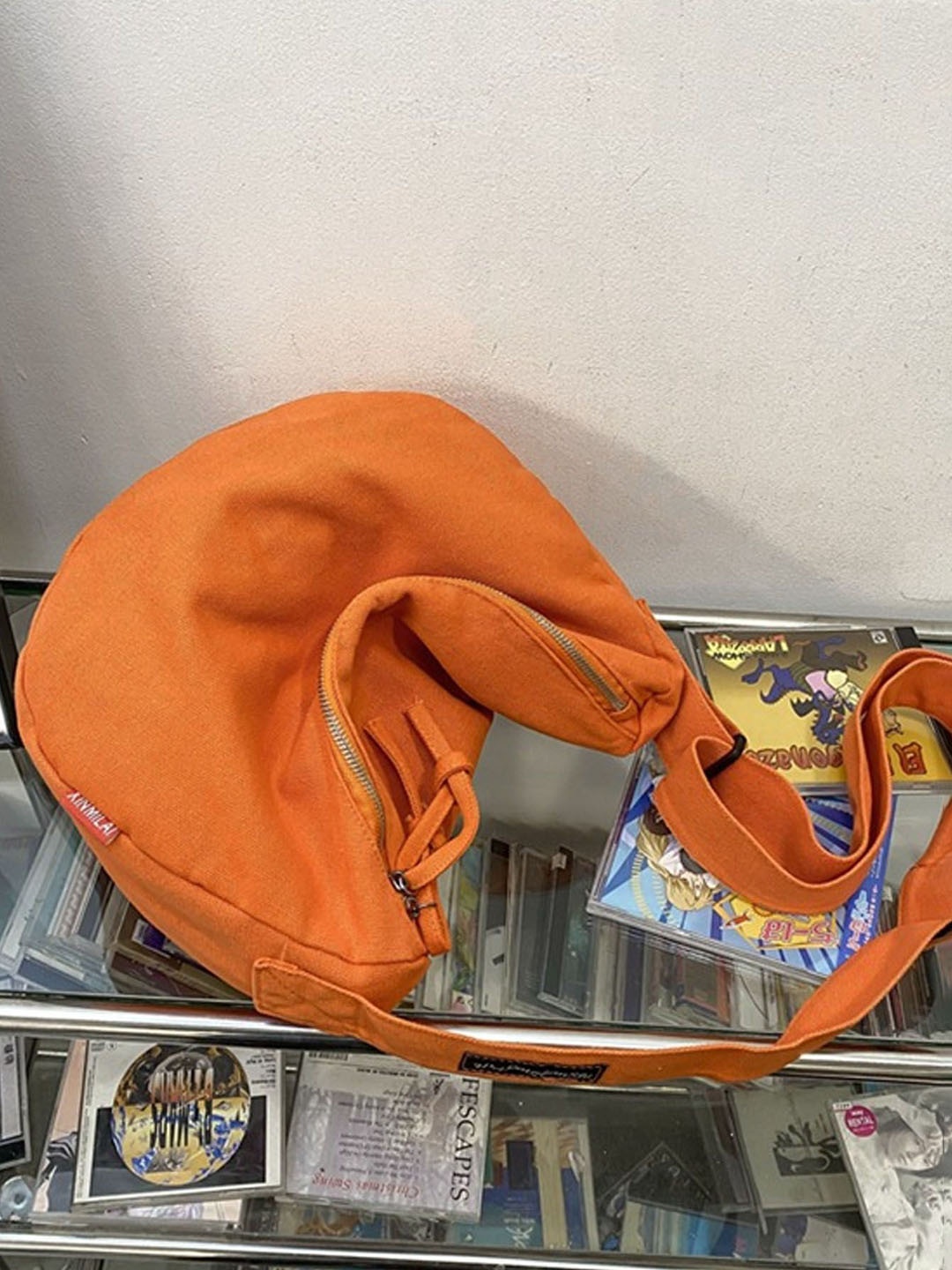 

StyleCast Orange Structured Side Bag
